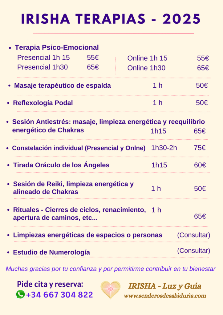Irisha terapia tarifa